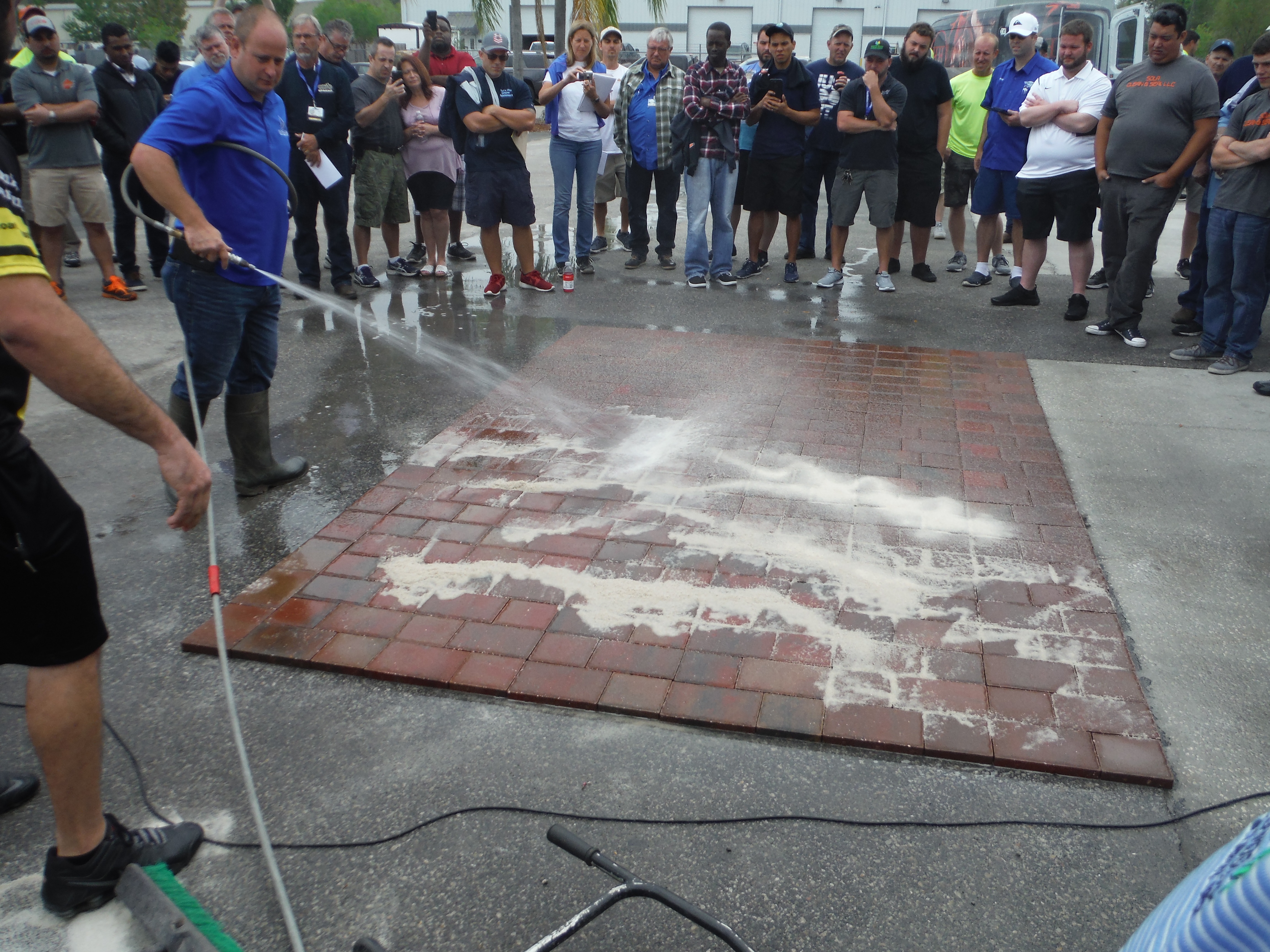 Installing Sand in pavers